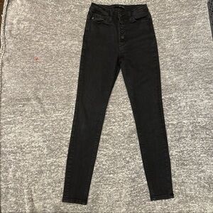 EUC KanCan black high waist button up skinny jeans size 1/24